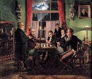 Johann Erdmann Hummel Chess Players Germany oil painting artist
